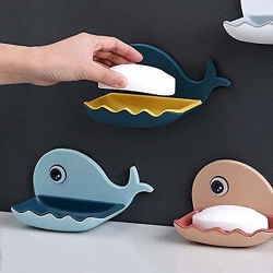 Beautiful Fish Shape Soap Dish Case Holder Pcs 2