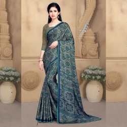 Littledesire Floral Print Dyna Silk Saree