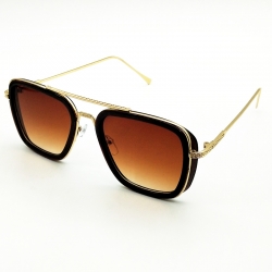 Vintage Style Metal Frame Square Men Sunglasses