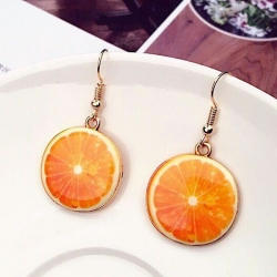 Cute Fruit Orange Earrings 