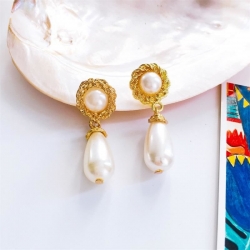 Gold Plated High Quality Party Wear Imported Pearl Earring