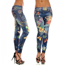 Slim Skinny Tight Print Seamless Stretch Leggings