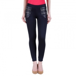 Littledesire Blue Stretchable Zipper Jeggings 