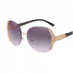 Littledesire Classic Design Stone Frameless Sunglasses UV400