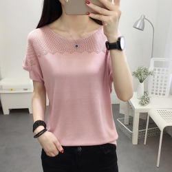 Designer Round-Neck Short Sleeve Top