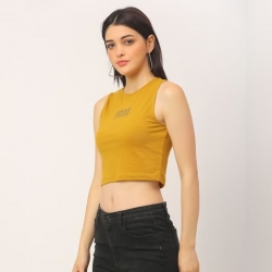 Game Over Cotton Printed Crop Top