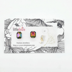 CZ Golden Plated Stud Earrings