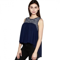 Littledesire High Low Hem Cotton Printed Shrug Top