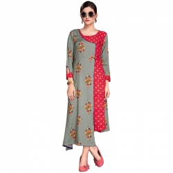 Littledesire Double Layered Rayon Printed Kurta