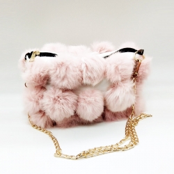 Design Fur Ball Soft Fluffy Sling Bag