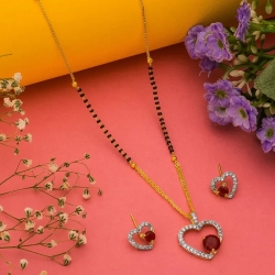 Love Design Stylish Mangalsutra & Earrings Set