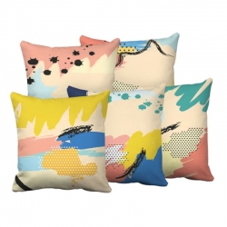 Digital Printed Multicolor Cushion Covers 16 x 16 inch Pack of 5