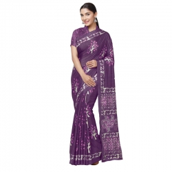 Littledesire Tussar Silk Printed Saree With Blouse