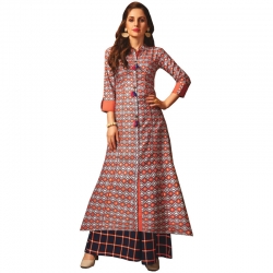 Littledesire New Stylish A-Line Printed Long Kurta