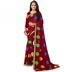 Littledesire Bandhani Printed Saree with Blouse 