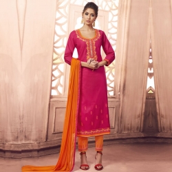 Littledesire Embroidery Work Unstitched Salwar Suit with Dupatta 