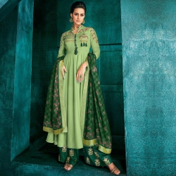 Littledesire Stylish Embroidered Long Kurta With Palazzos & Dupatta 