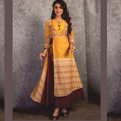 Littledesire Double Layer Designer Kurta With Side Dori 