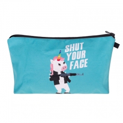 Littledesire Shut Your Face Printed Travel Pouch Bags 