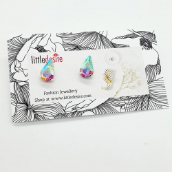 CZ Golden Plated Stud Earrings