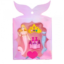 Mermaid Stylish Princess Eraser Set for Kids 