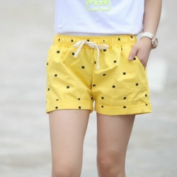 Kitten Pattern Printed Hot Short Korean Half Pants Girls