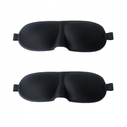 Travel 3D Solid Sleeping Comfortable Rest Blindfold Eye Mask (Pack of 2)  