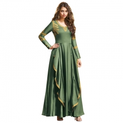  Littledesire Stylish Embroidered Silk Gown