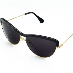 Littledesire Designer Vintage Metal Oval Sunglasses 