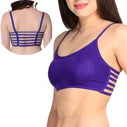 Women Full Coverage Lightly Padded 6 Strap Bralette Bra