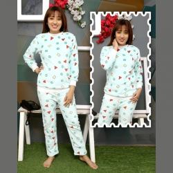 Printed Winter Thick Warm Flannel Pajama Sets 