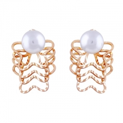 Simple Big Pearl Beads Stud Earring