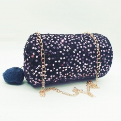 Stylish Sequins Crossbody Party Wear Barrel Bag