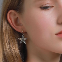 Five-Leaf Clover Temperament Style Earrings