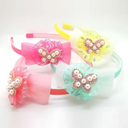 Beautiful Butterfly Pearl Headband 2 Pcs