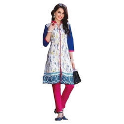 Littledesire Women Daily Wear Printed Front Slit Cotton Kurta