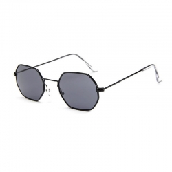 Classic Hexagon Shape Metal Frame Unisex Sunglasses UV400