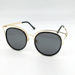 Designer Round Mirrored Lens Metal Frame Sunglasses