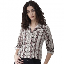 Hi-Fashion Snake Print Travel Shrug Tops Outwear