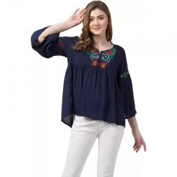 Littledesire Embroidered Work Flared Top 