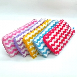 Birthday Party Return Gifts Stripe Faux Fur Pencil Box Random Color - 5 Pcs Lot