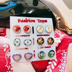 Littledesire Funny Glass Stud Earrings 