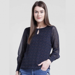 Littledesire Floral Printed Chiffon Top