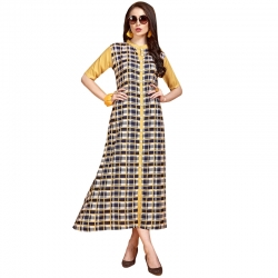 Littledesire A- Line Printed with Button Long Kurta