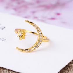  Littledesire Moon & Star Crystal Ring