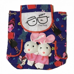 Cute Rabbit Soft Shoulder Kids Picnic Travel Backpack 14 Inch