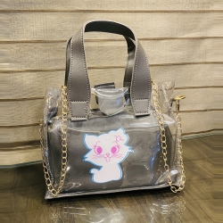 Cat Print Transparent Handbags & Shoulder Sling Bag