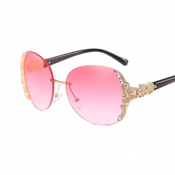 Littledesire Classic Design Stone Frameless Sunglasses UV400