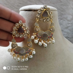 Chandbali Pearl Designer Earrings 