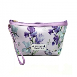 Floral Print Cosmetics Makeup Pouch